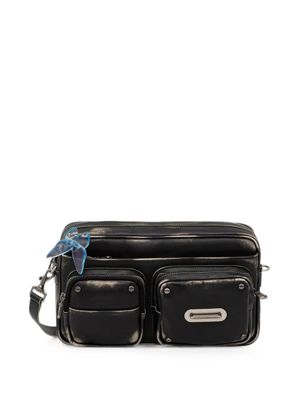 Andersson Bell Butterfly faded multi-pocket shoulder bag - Nero