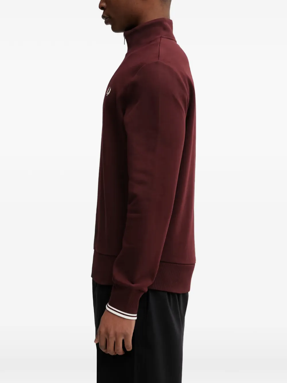  Fred Perry Half-zip Embroidered-logo Sweater - Rojo 