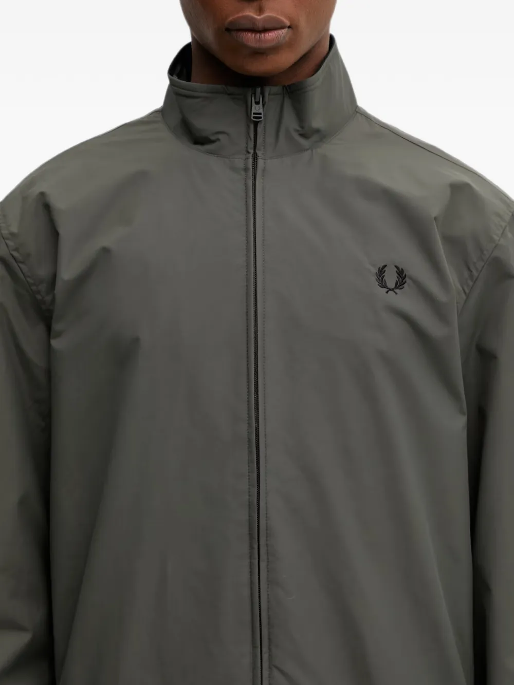 Fred Perry Jack met geborduurd logo en rits Groen