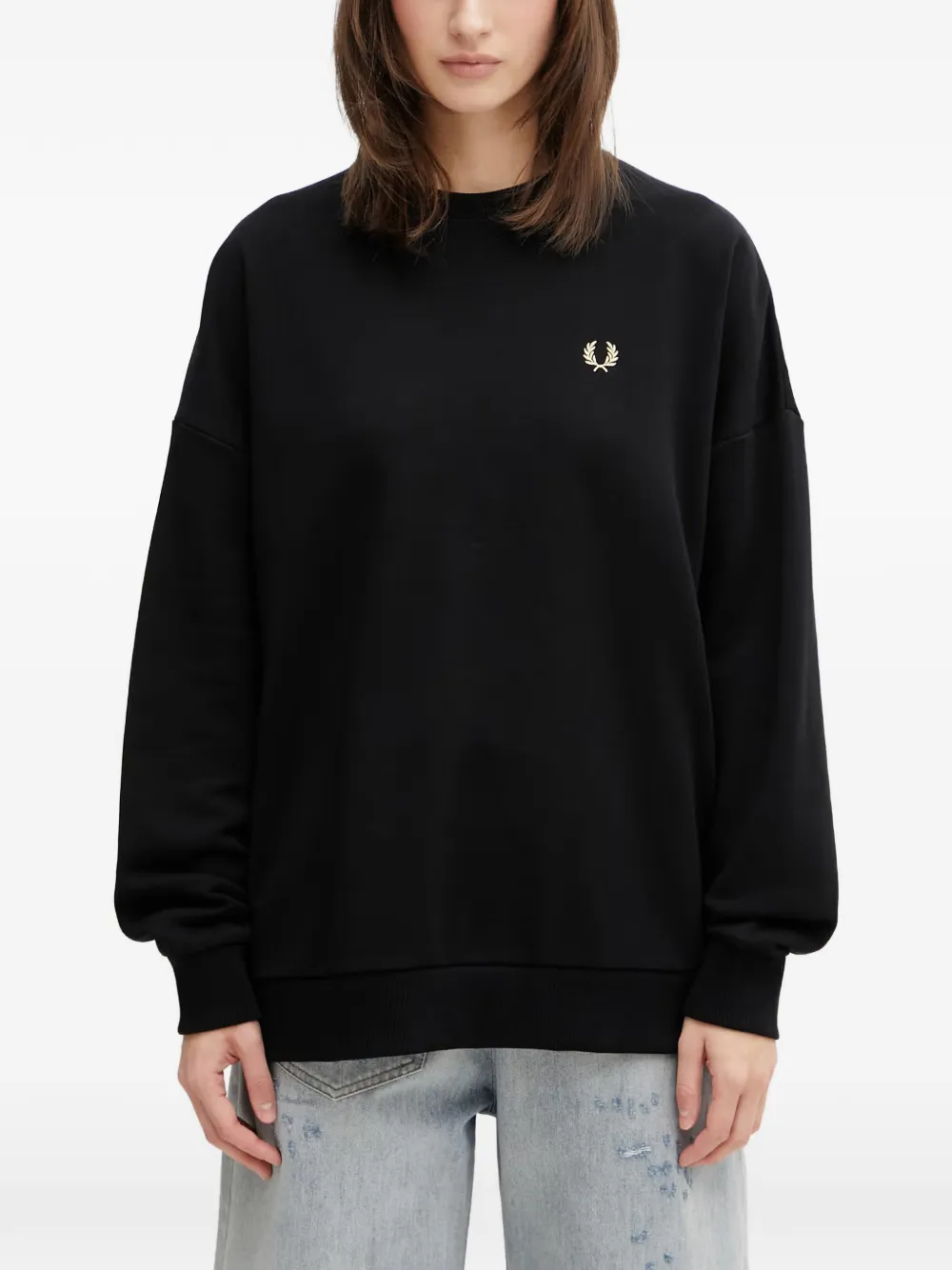  Fred Perry Logo-embroidered Sweatshirt - Negro 