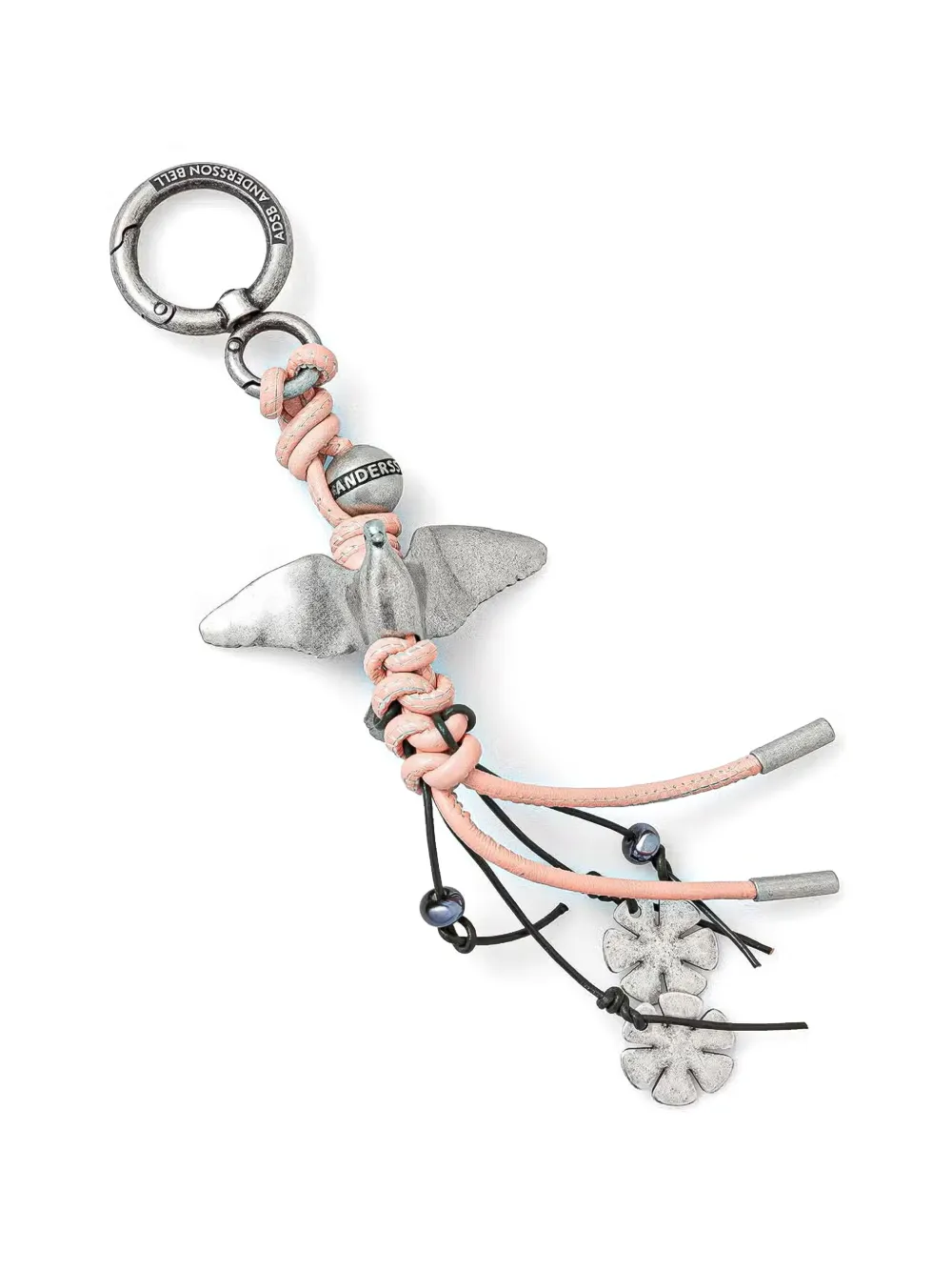 Andersson Bell Lucky Bird sleutelhanger met bloemen-detail Roze