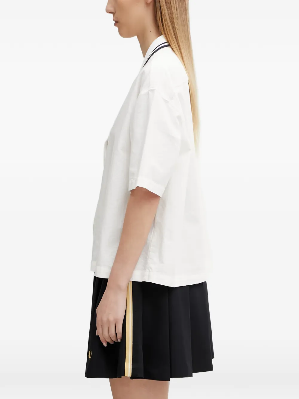  Fred Perry Camisa De Manga Corta - Blanco 