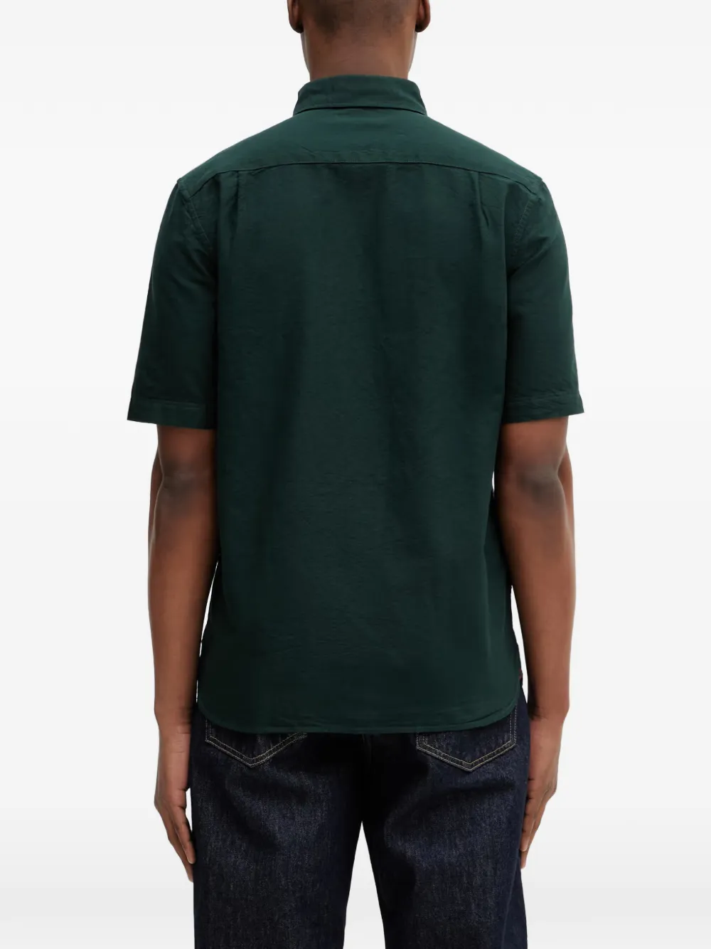 Fred Perry Overhemd met geborduurd logo en korte mouwen Groen