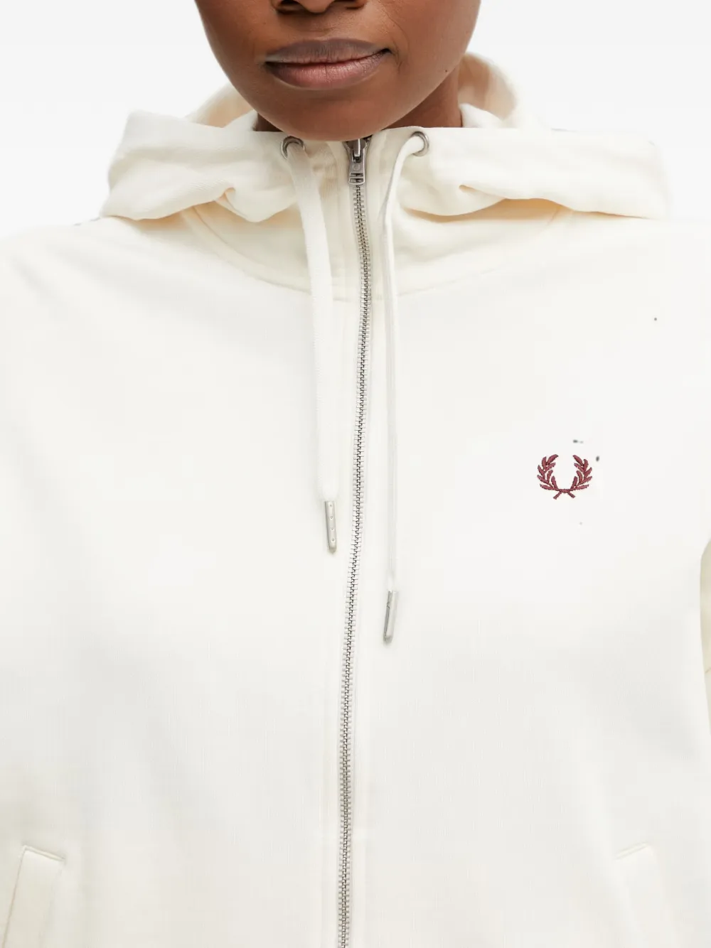 Fred Perry Hoodie met geborduurd logo Beige