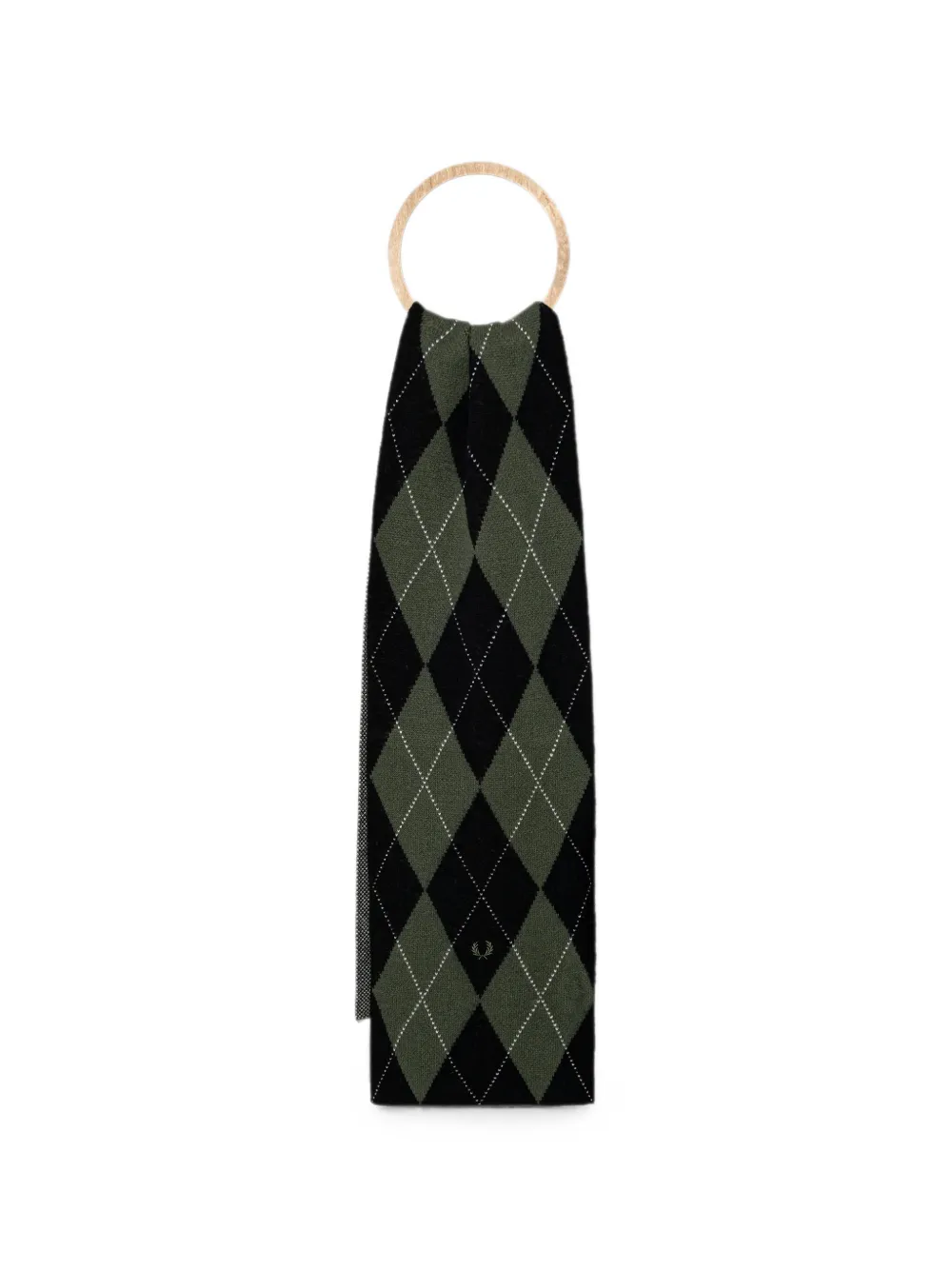 Fred Perry argyle wool scarf - Nero