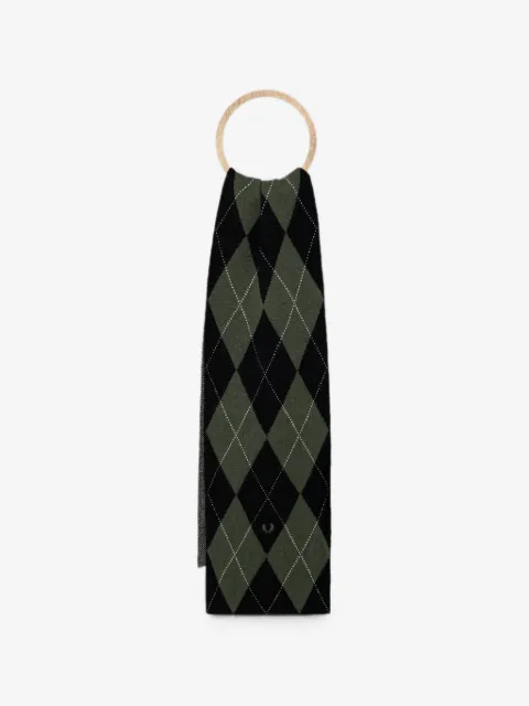 Fred Perry argyle wool scarf