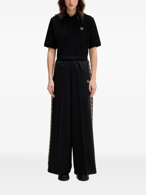 Fred Perry logo-embroidered cropped polo top