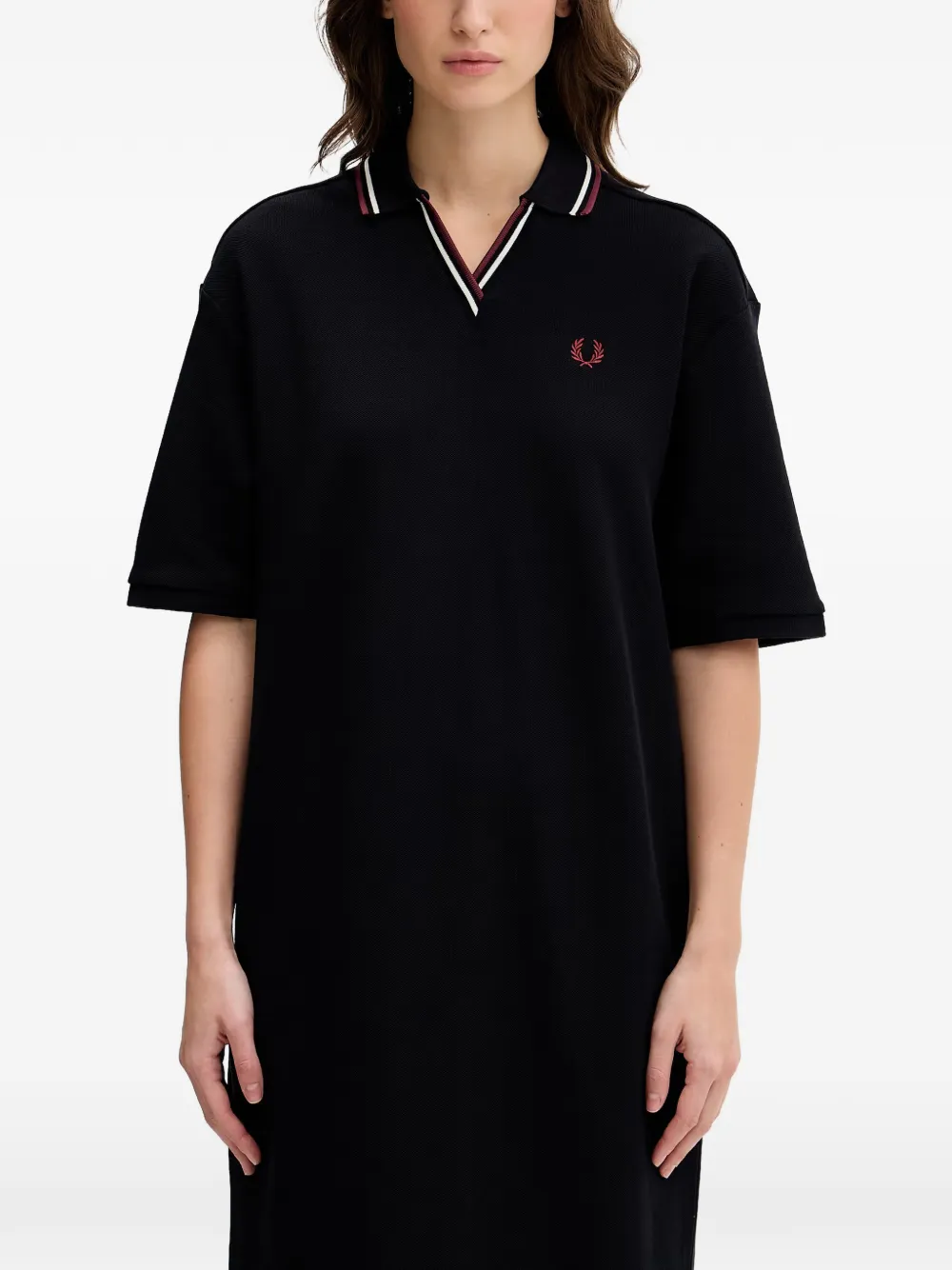 Fred Perry Polojurk met geborduurd logo Zwart