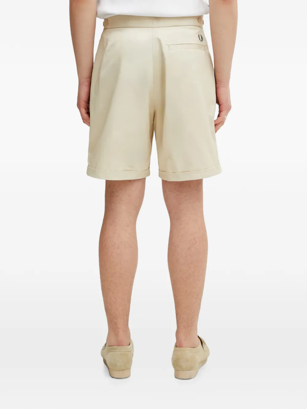 Fred Perry Twill shorts met omslag Beige