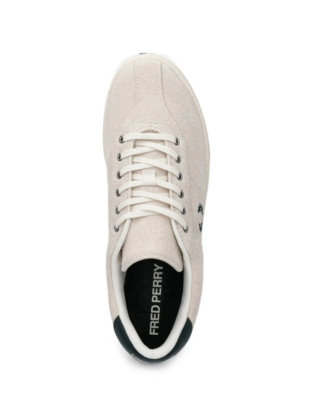 Fred Perry suede logo-embroidered sneakers Beige