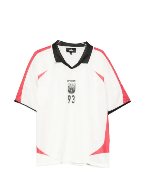 Represent Spike logo-print polo-collar T-shirt