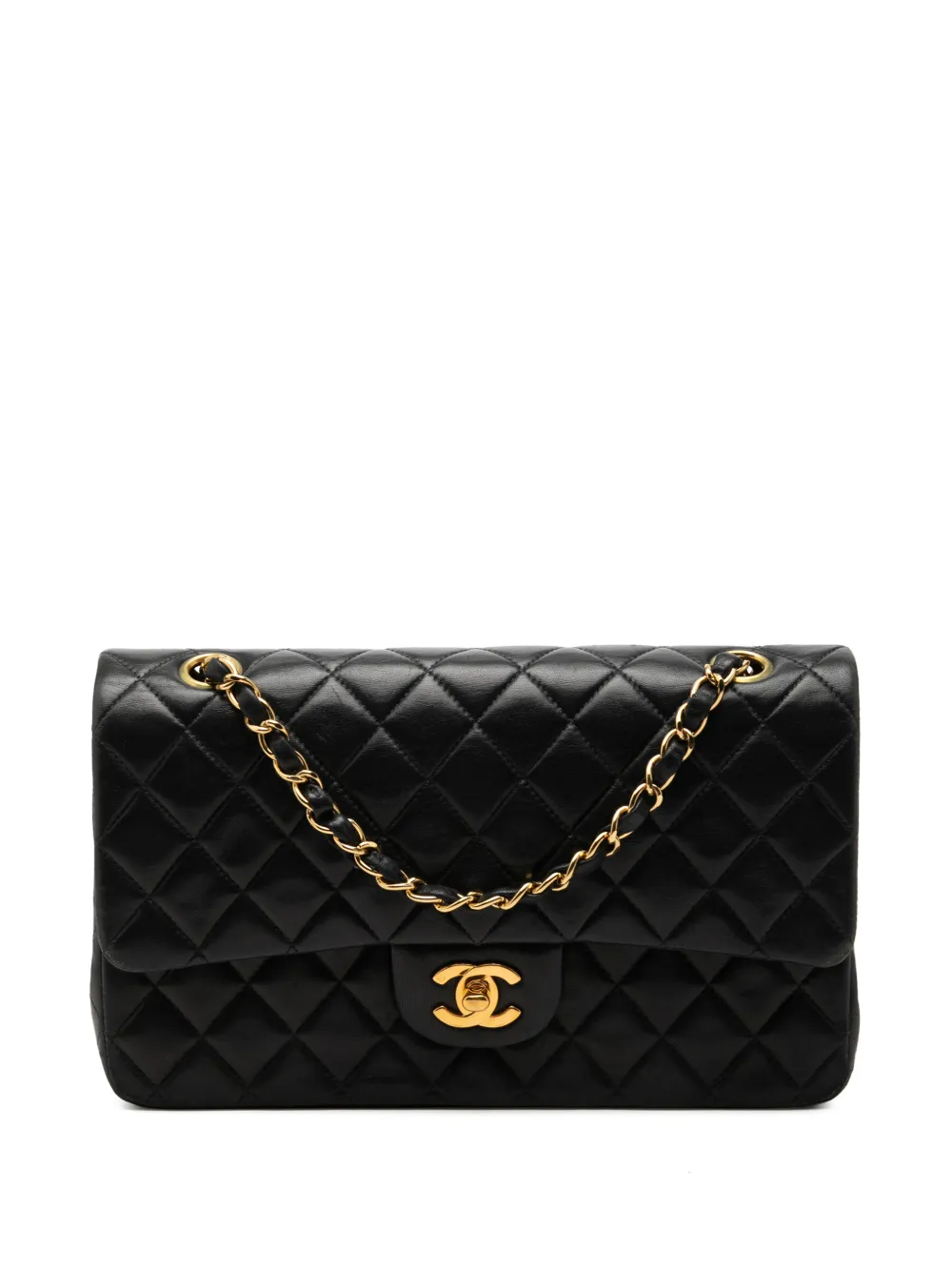 CHANEL Pre-Owned 2000-2002 Medium Classic Lambskin Double Flap shoulder bag - Nero