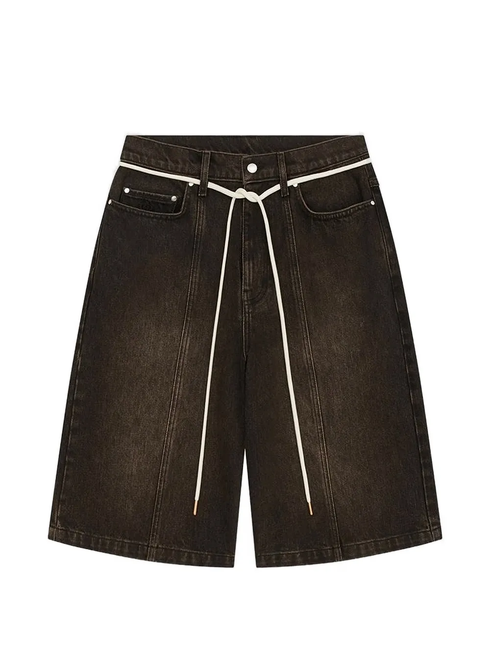 ABOUTBLANK wide-leg denim shorts - Schwarz