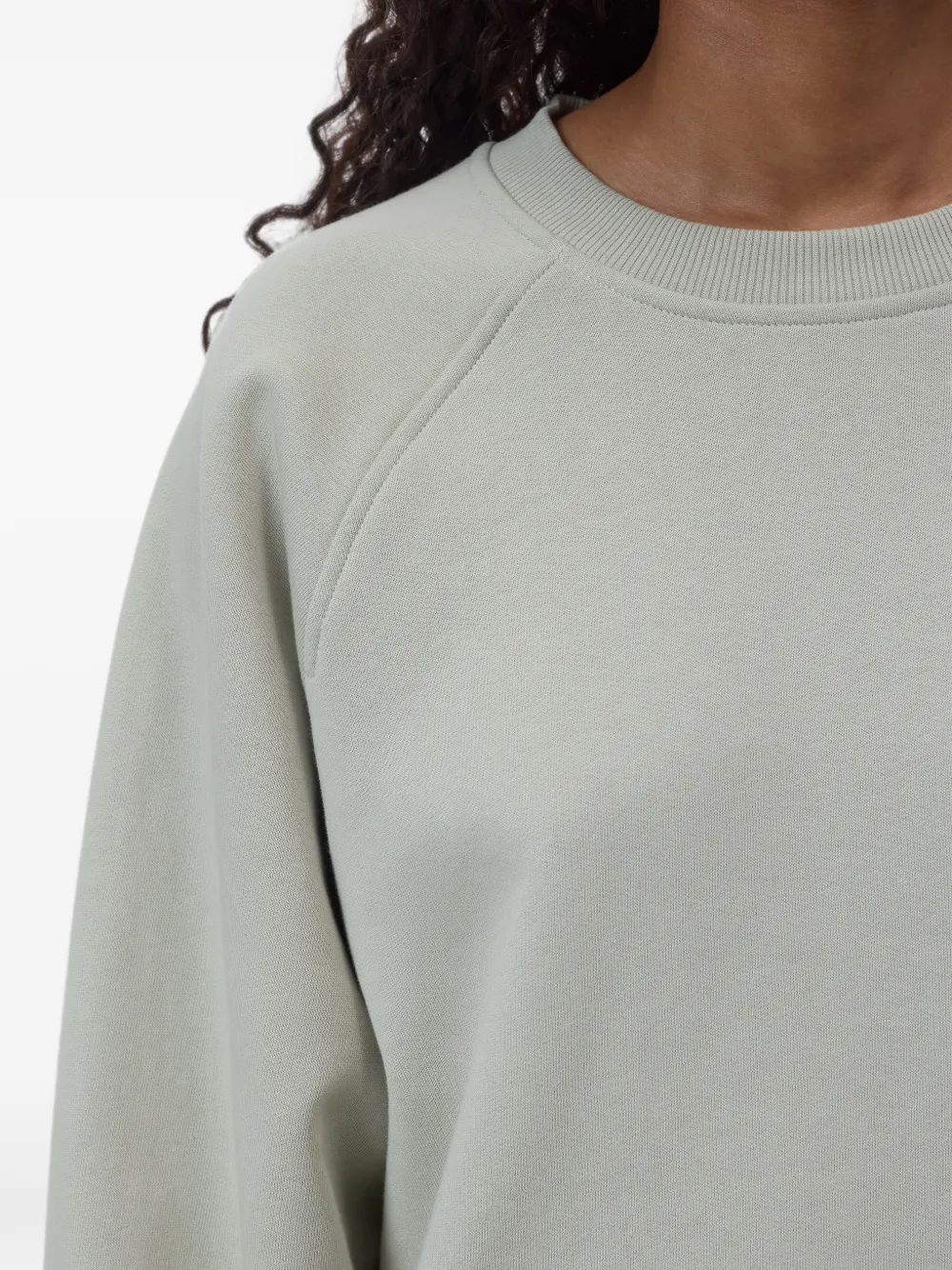 Closed Sweater met geborduurd logo Groen