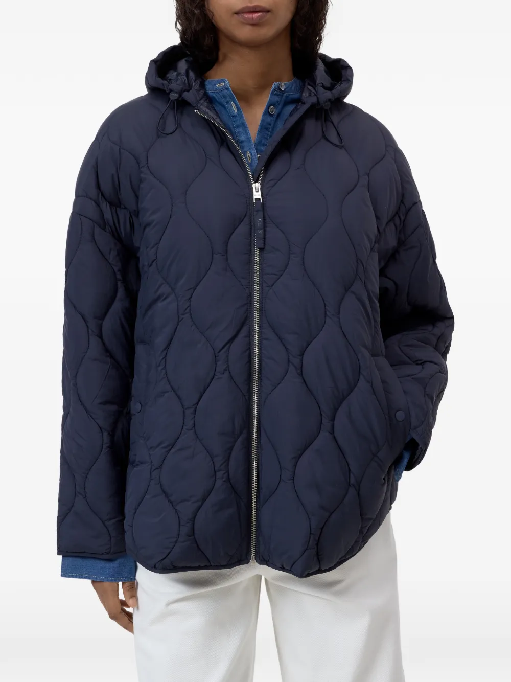 Closed Oversized jack Blauw