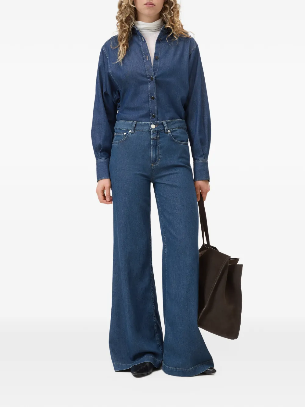 Closed Glow Up wide-leg jeans Blauw