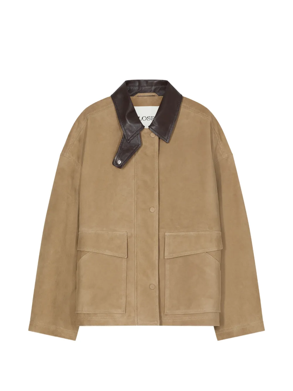 Closed suede leather jacket - Toni neutri