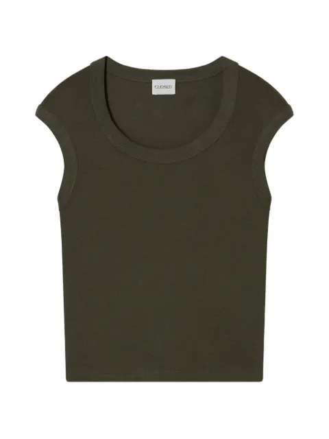 Closed cap-sleeve T-shirt