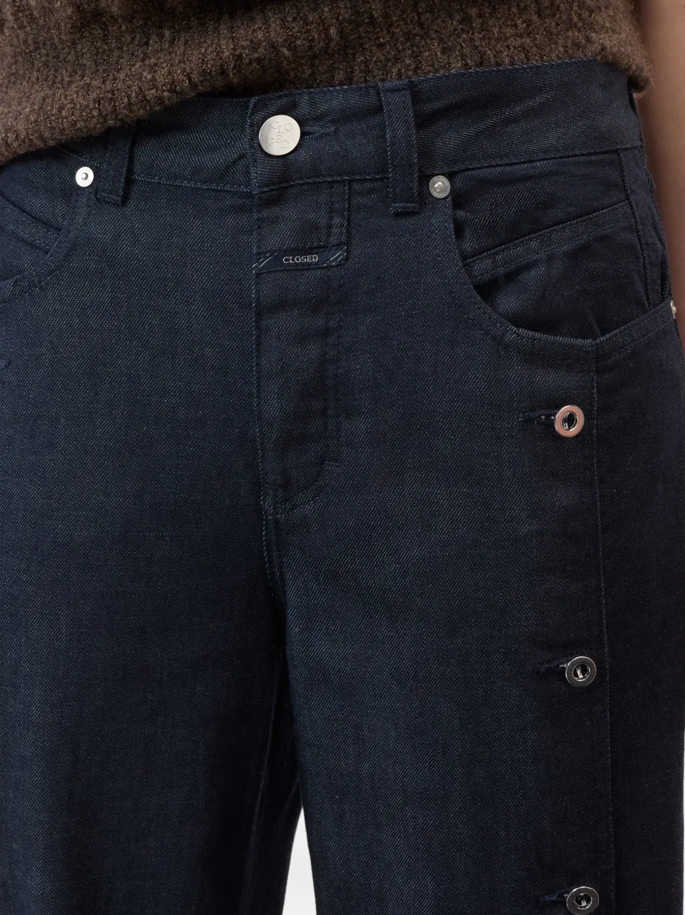 Closed Nikka jeans met knoopdetail Blauw