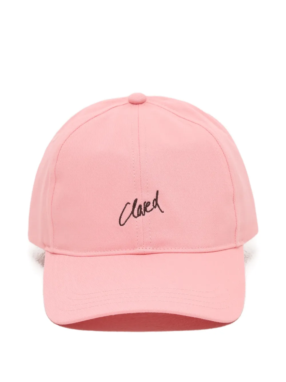 Closed logo-embroidered cap - Rosa