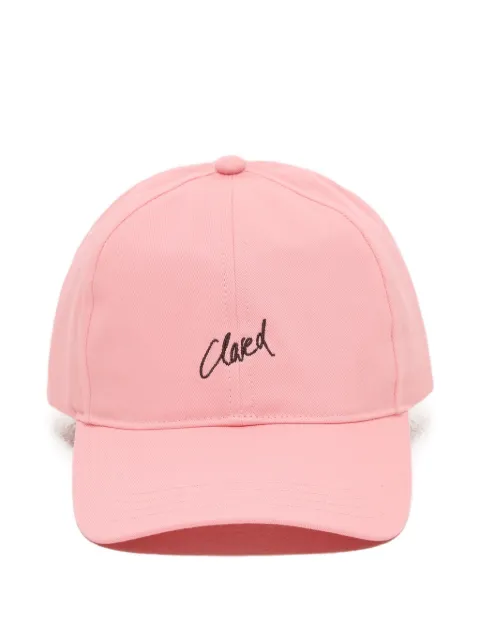 Closed logo-embroidered cap