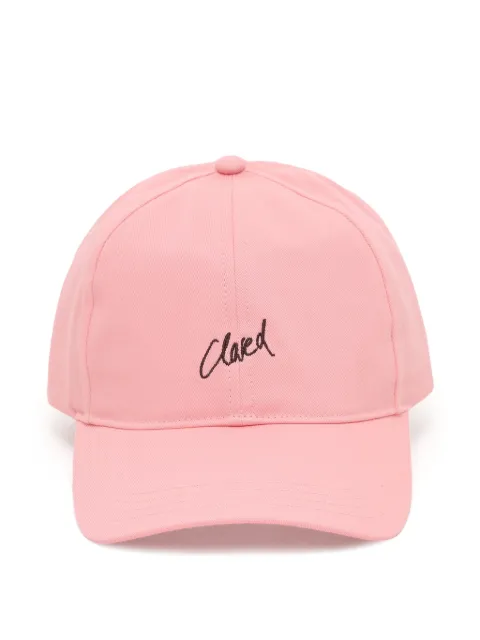 Closed logo-embroidered cap