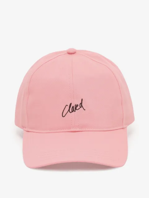 Closed logo-embroidered cap
