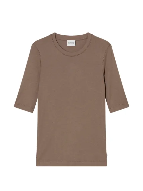 Closed crew-neck short-sleeve T-shirt