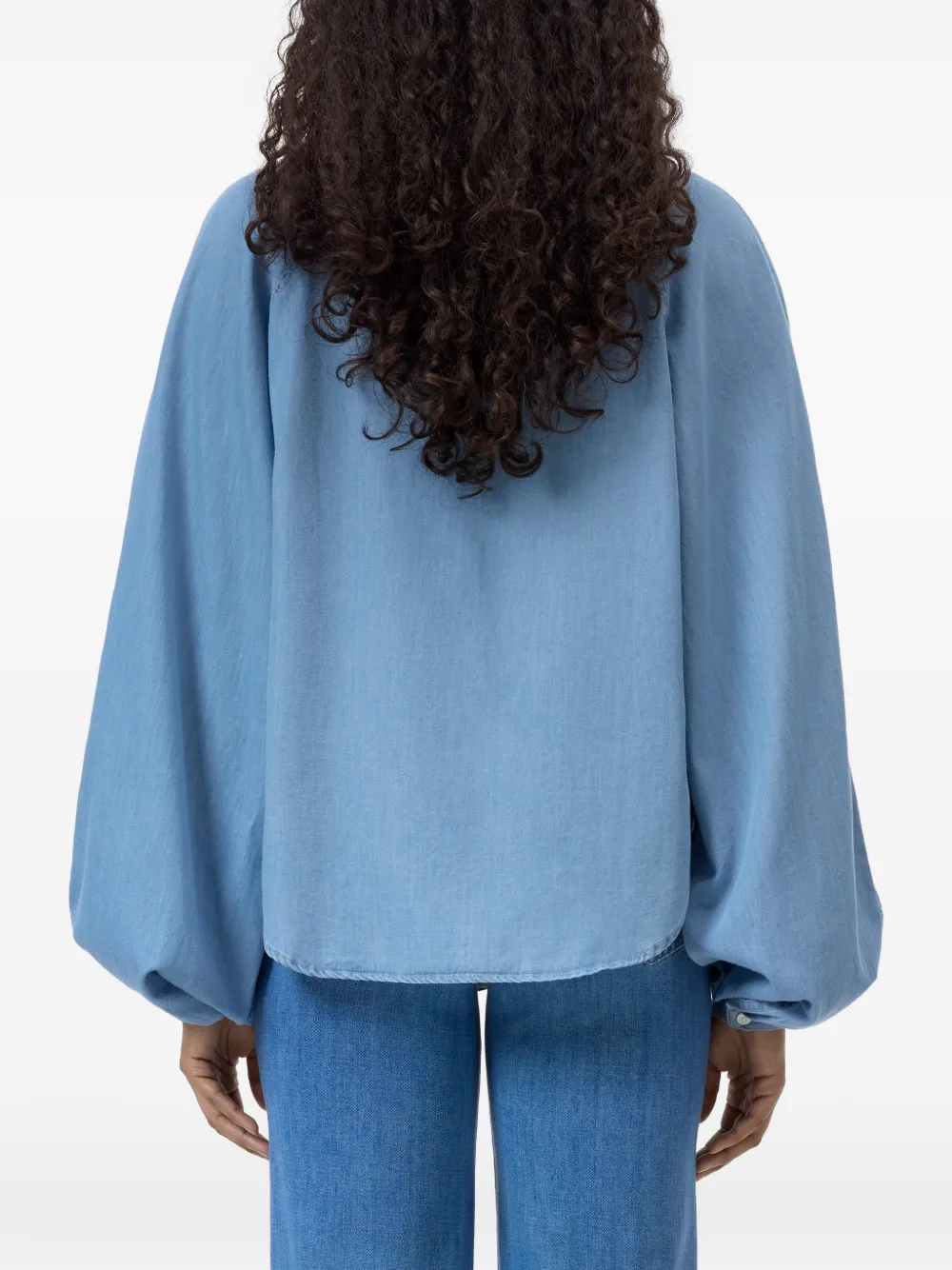 Closed Overhemd met denim-effect Blauw