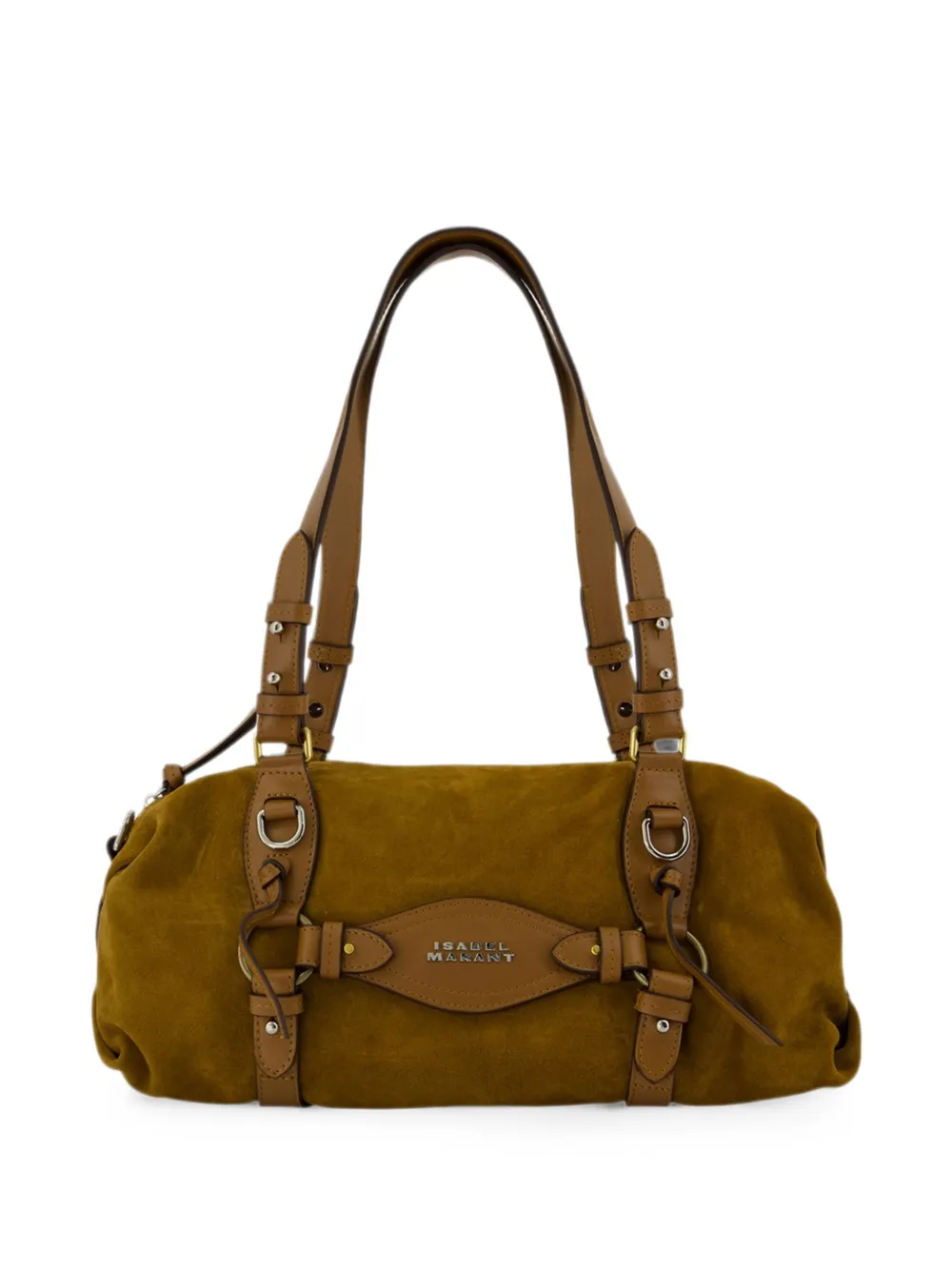 ISABEL MARANT Tilpa Mini leather-trim shoulder bag - Brown