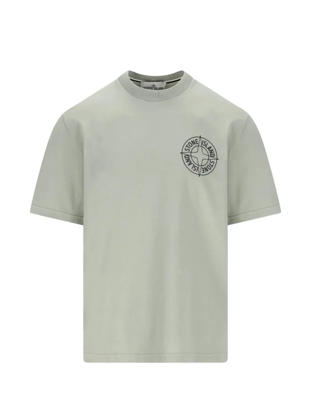 Stone Island T-shirt met logoprint Groen