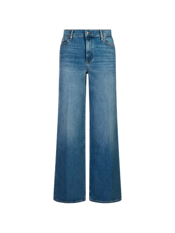 Frame Faded Le Slim Palazzo Pants in Blue