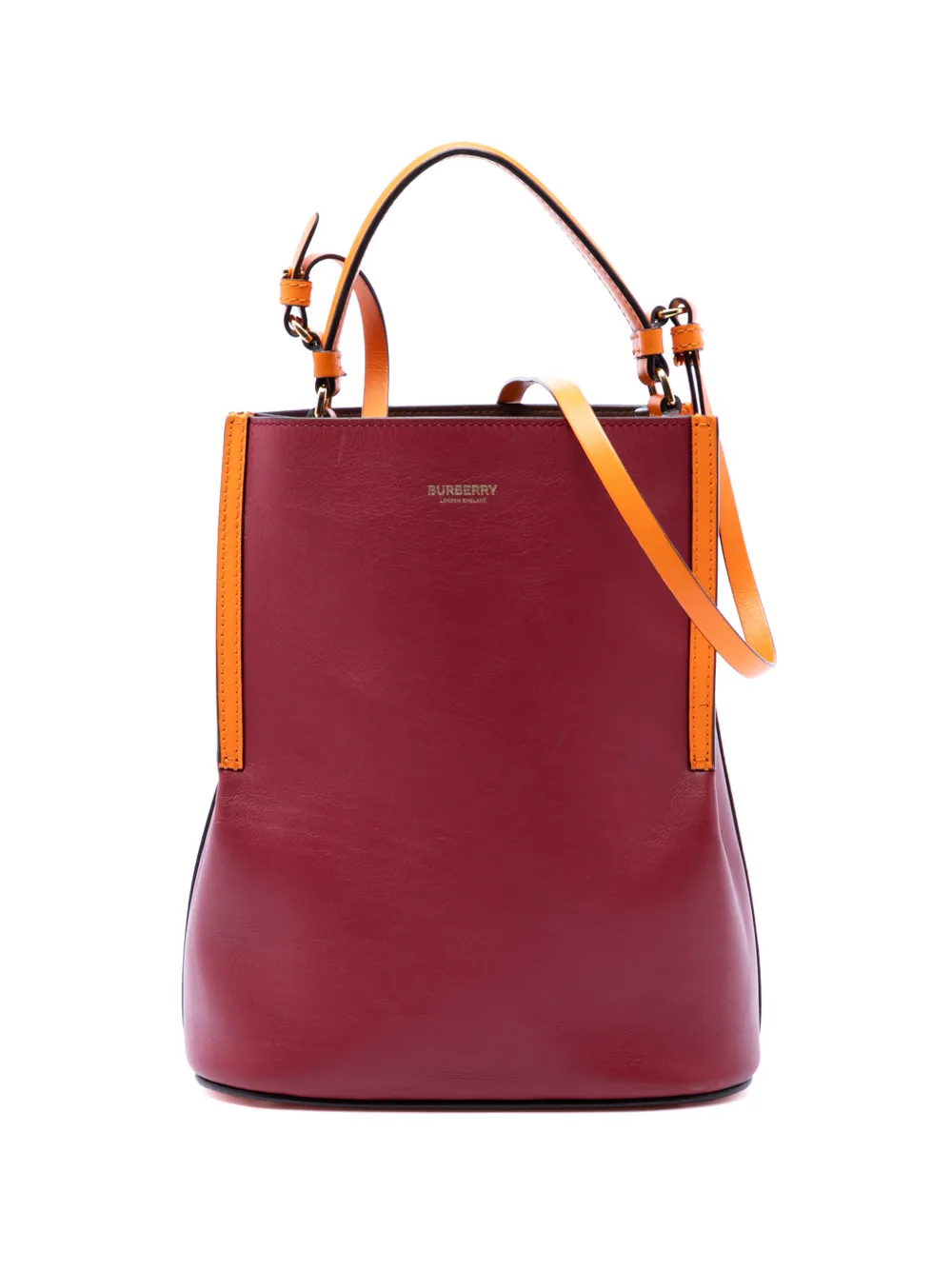 Burberry Pre-Owned 2018-2026 Small Leather Peggy Bucket Bag satchel - Rosso
