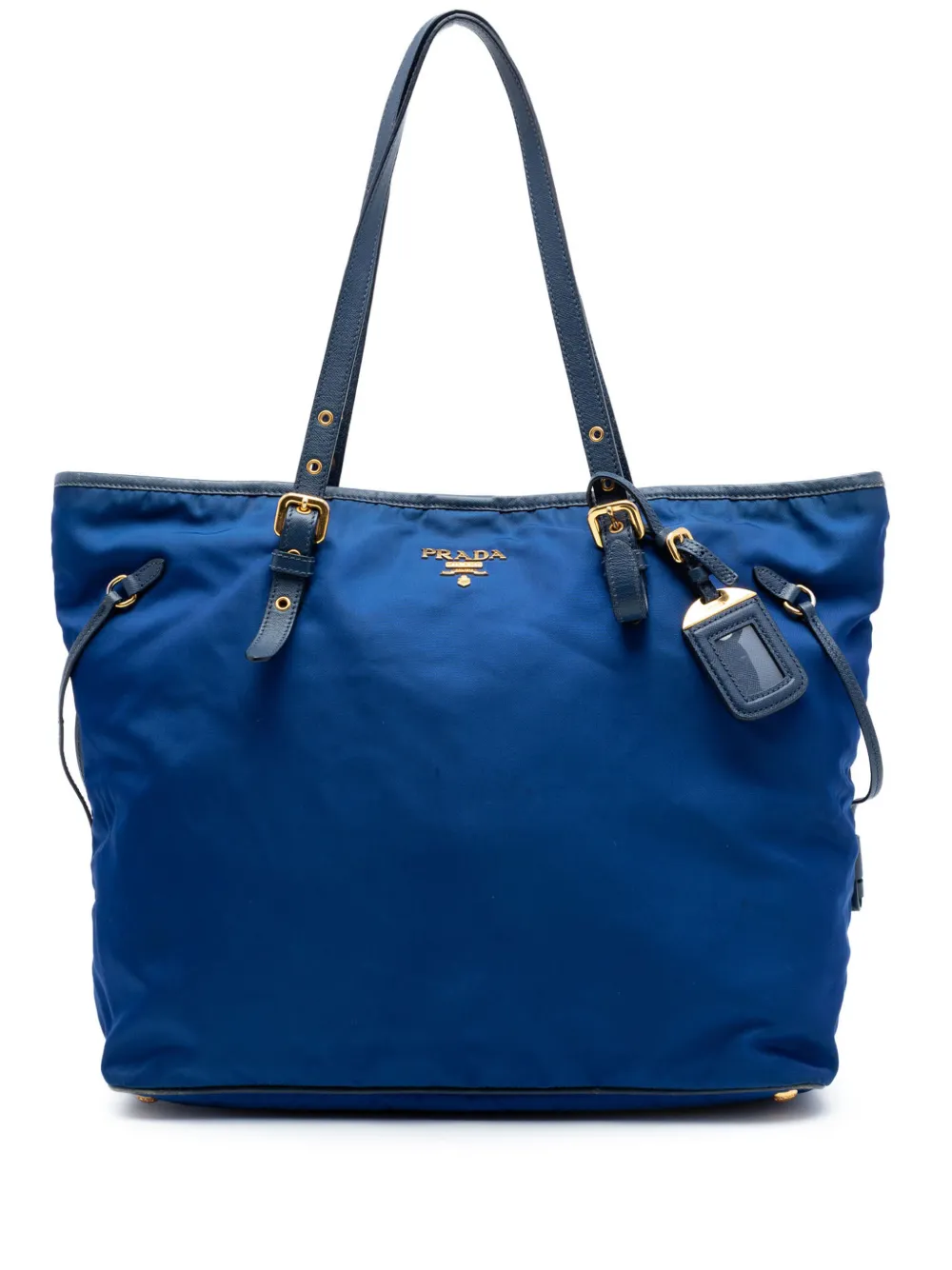 Prada Pre-Owned 2013-2026 Saffiano Trimmed Tessuto tote bag - Blu