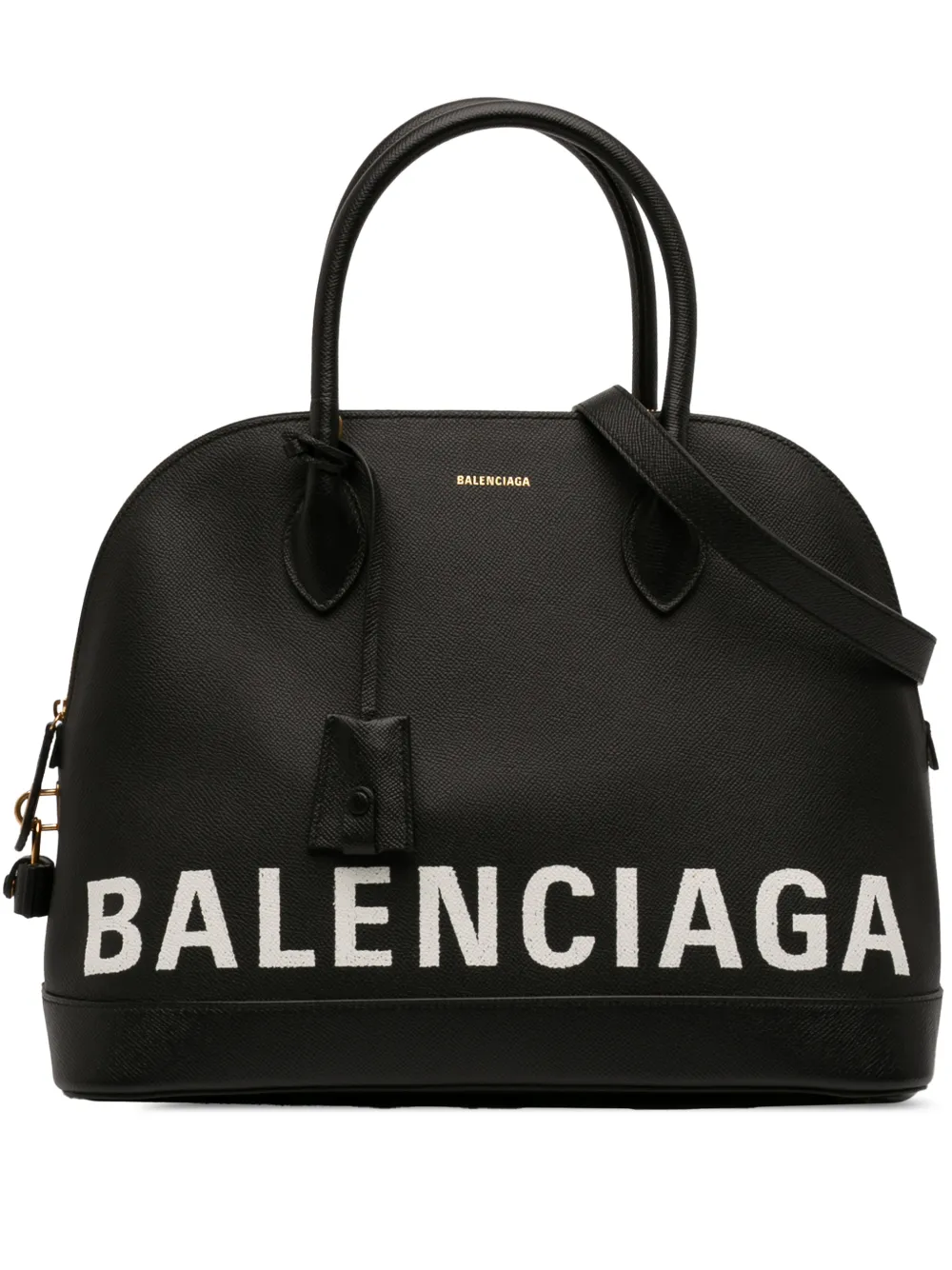 Balenciaga Pre-Owned 2018 Grained Calfskin Ville Top Handle Bag M satchel - Schwarz
