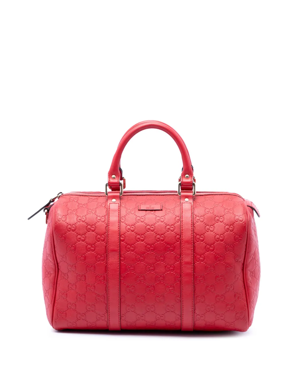 Gucci Pre-Owned 2016-2026 Medium Guccissima Joy boston bag - Rosso