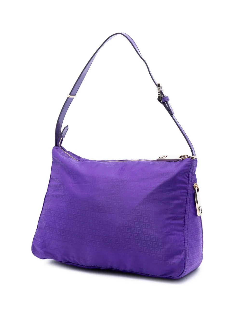  Fendi Pre-owned Bolso De Hombro Mamma Forever Micro De Nylon Con Motivo Zucchino 2010-2026 - Morado 