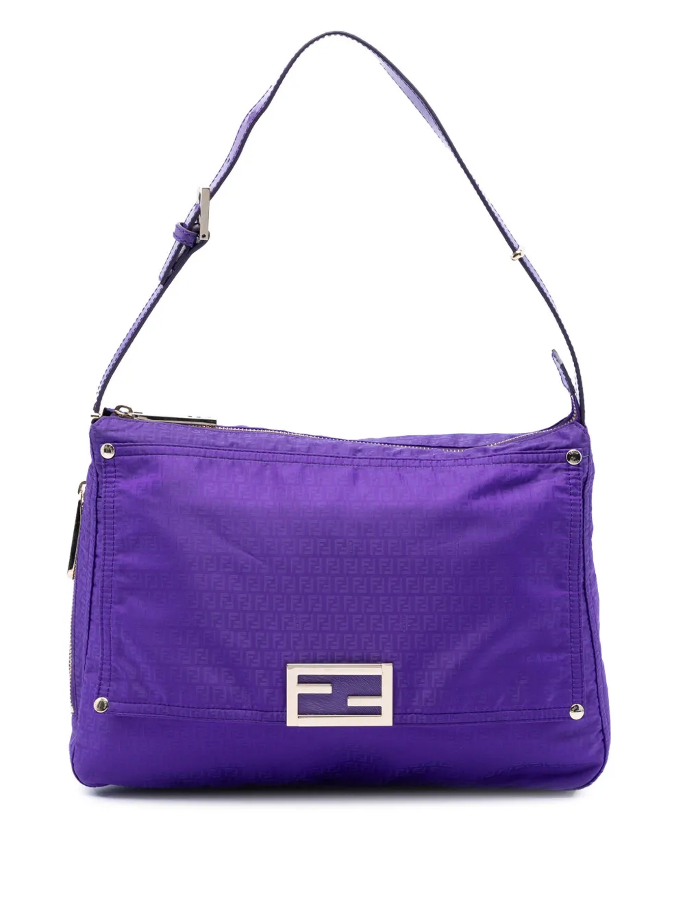 Fendi Pre-Owned 2010-2026 Micro Zucchino Nylon Mamma Forever shoulder bag - Viola