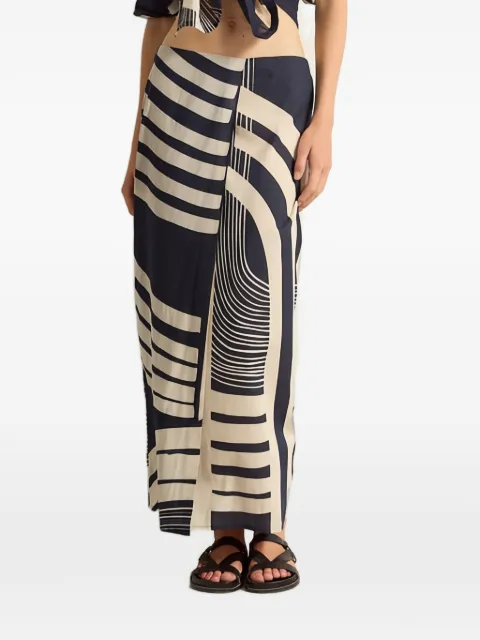 mare di latte long Jupe Pia abstract-print skirt