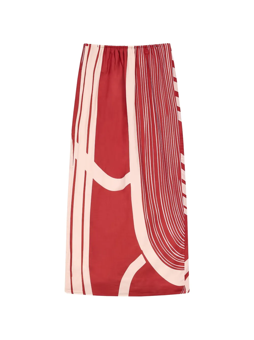 mare di latte long Jupe Pia abstract-print skirt - Rosso