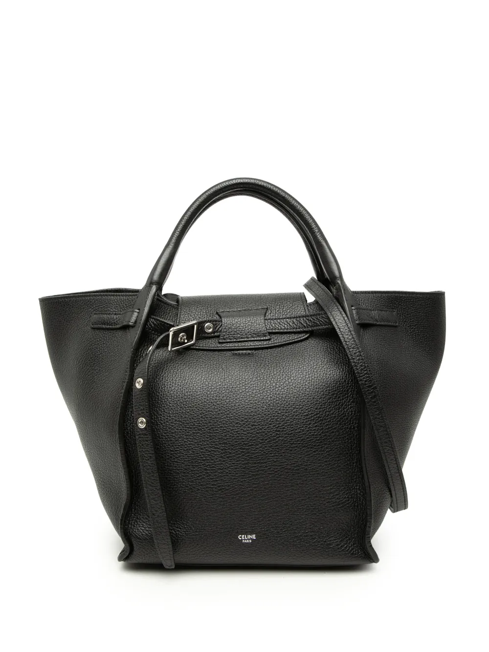 Celine Pre-Owned 2018-2026 Small Supple Grained Calfskin Big Bag satchel - Nero