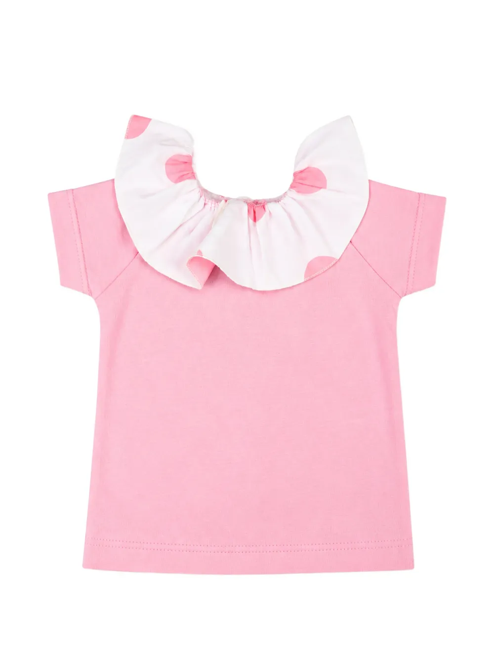 Cucu Lab polka-dot ruffled T-shirt - Rosa