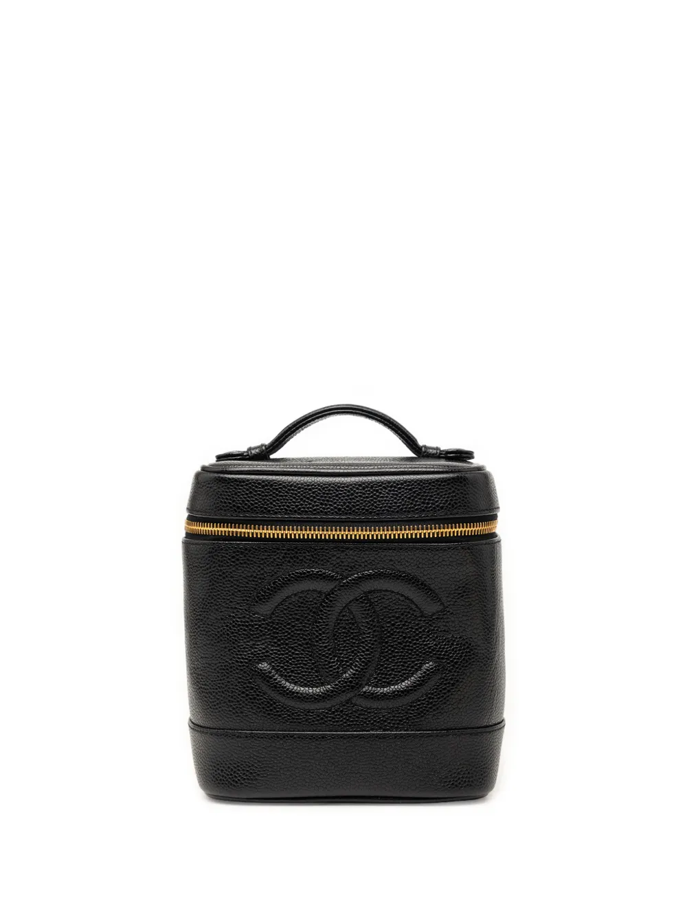 CHANEL Pre-Owned 1997-1999 CC Caviar vanity bag - Nero