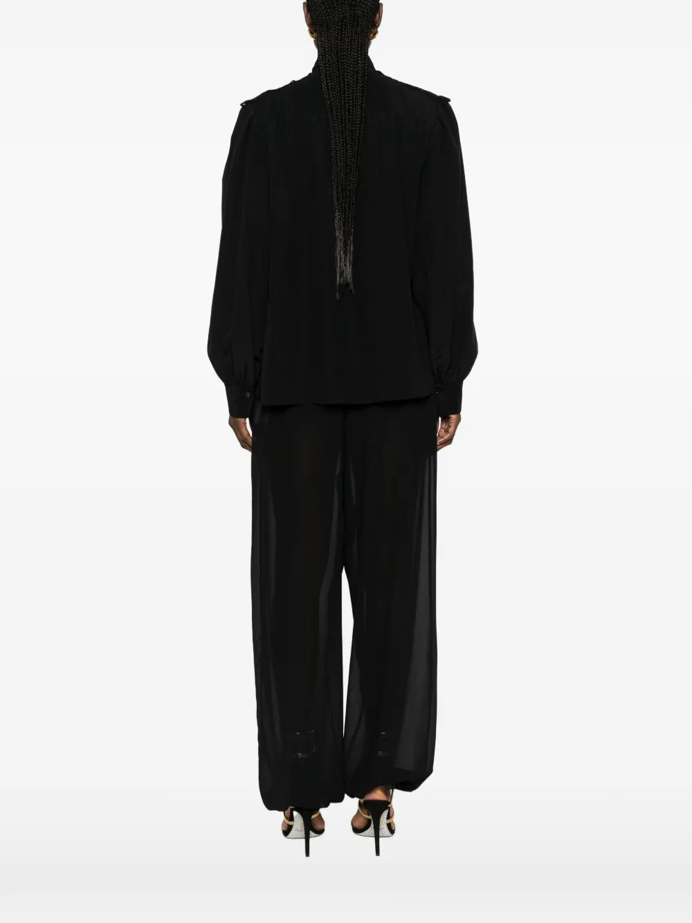 Chloé Zijden blouse met gestrikte sjaal Zwart