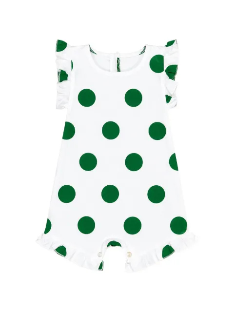 Cucu Lab polka-dot ruffle-trim romper