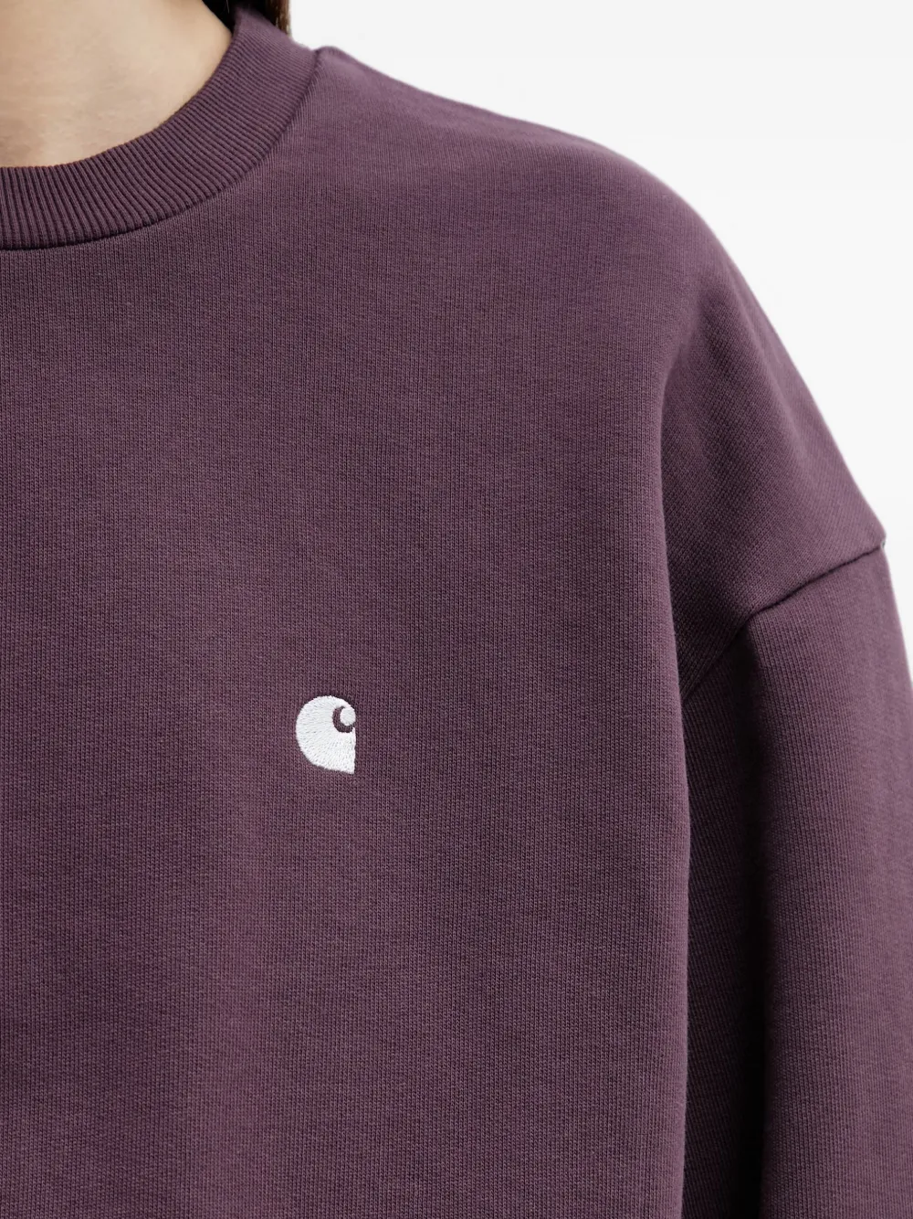 Carhartt WIP Casey sweater met geborduurd logo Paars
