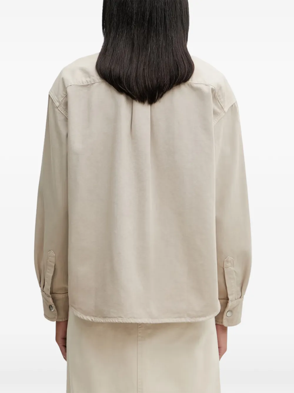 Carhartt WIP Prescott jack met ribfluwelen kraag en logopatch Beige