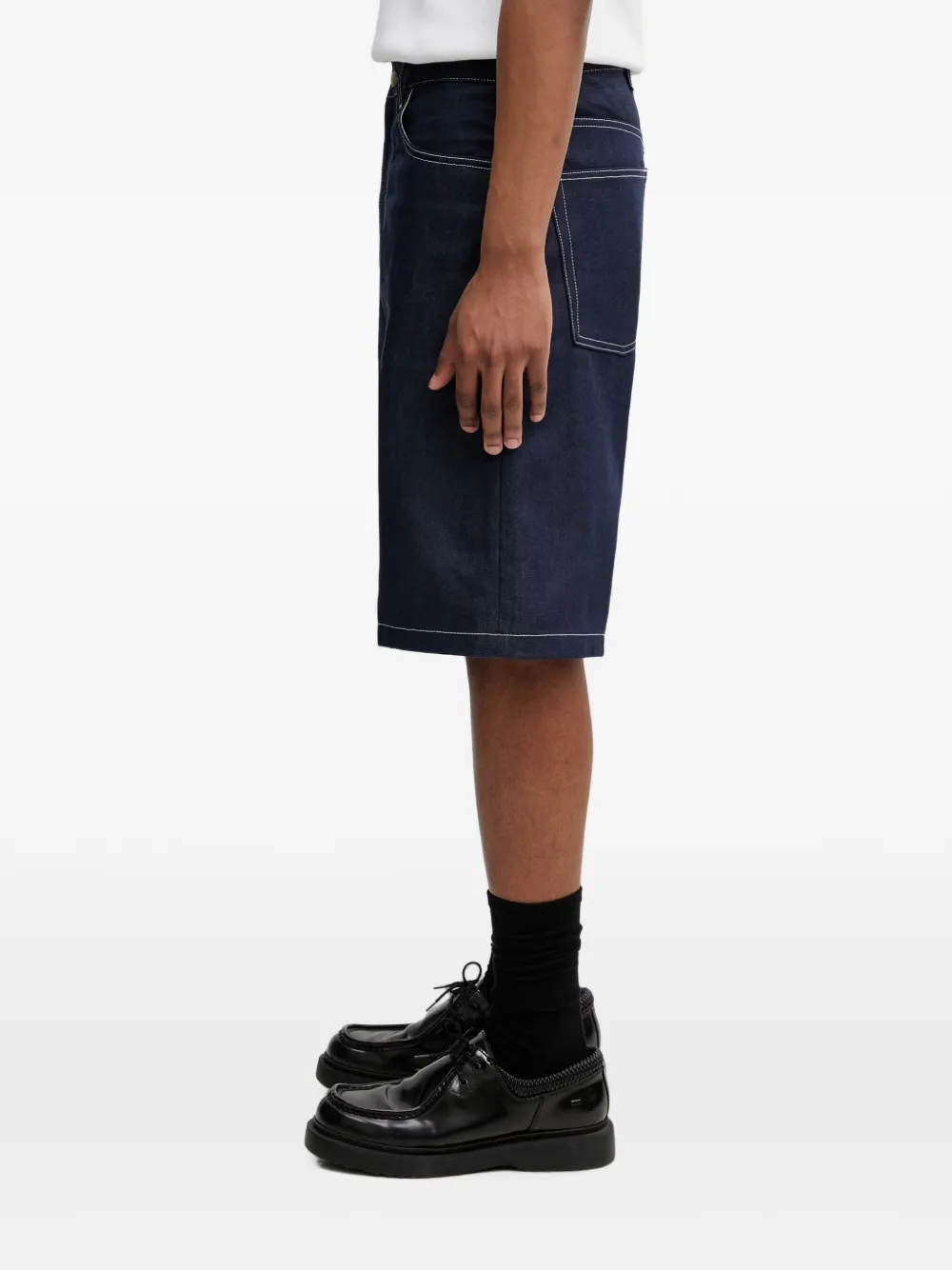 Carhartt WIP Brandon denim shorts met contrasterend stiksel Blauw