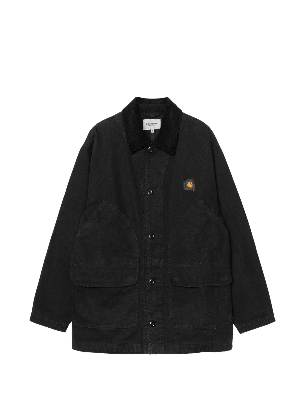 Carhartt WIP Prescott corduroy-collar logo-patch jacket - Nero