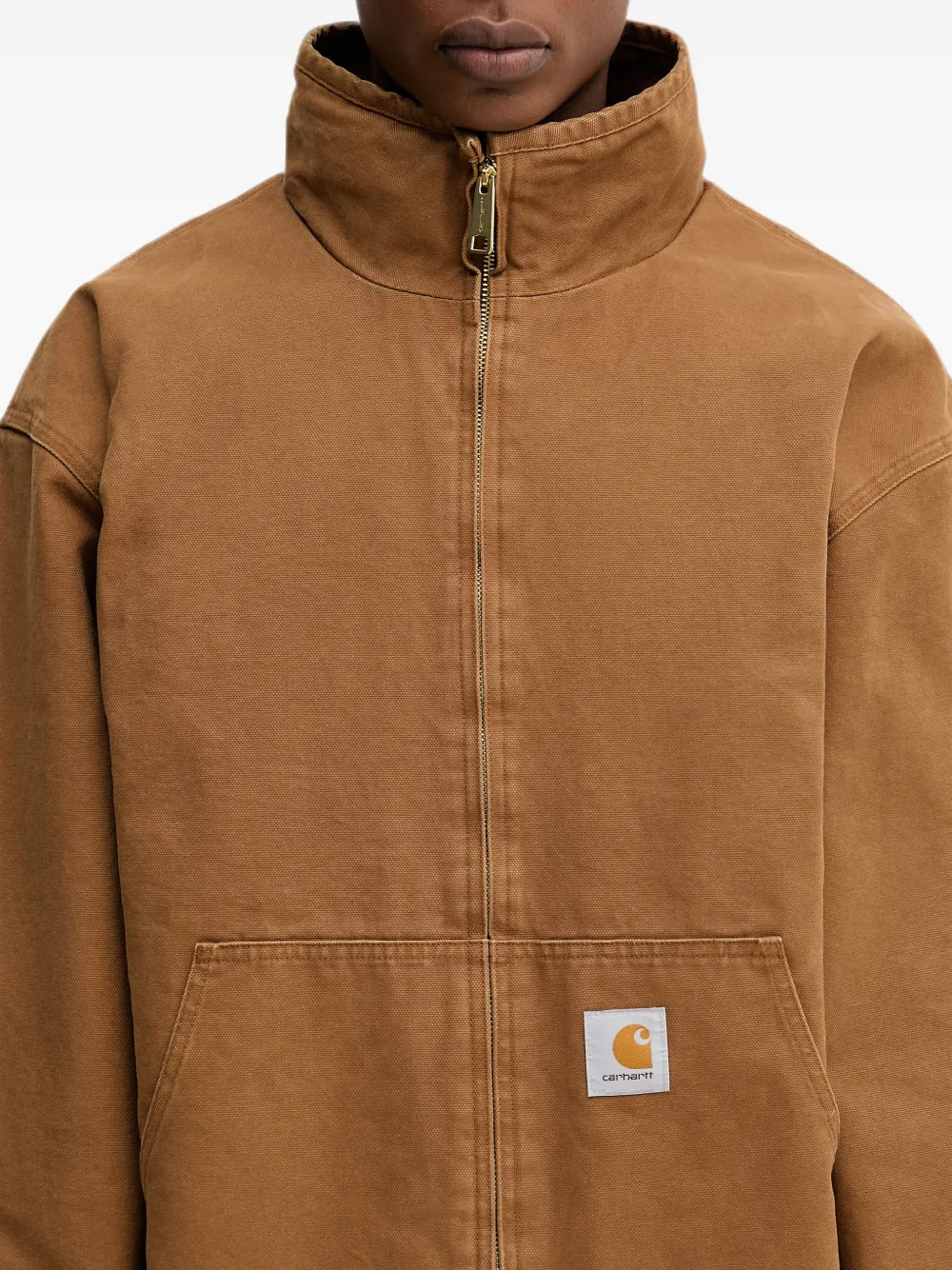 Carhartt WIP Ravon jack met logopatch en rits Bruin